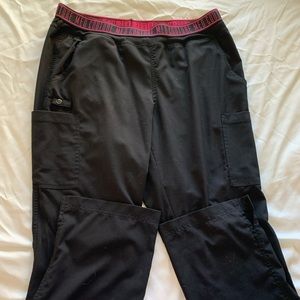 Black scrub pants, size L